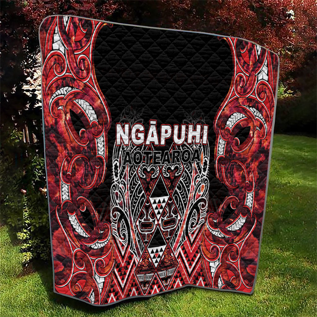 Aotearoa Ngapuhi Quilt Maori Red Tribal Paua Shell Pattern DT05 - Polynesian Pride