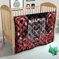 Aotearoa Ngapuhi Quilt Maori Red Tribal Paua Shell Pattern DT05 - Polynesian Pride