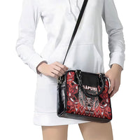 Aotearoa Ngapuhi Shoulder Handbag Maori Red Tribal Paua Shell Pattern DT05 - Polynesian Pride