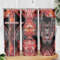 Aotearoa Ngapuhi Skinny Tumbler Maori Red Tribal Paua Shell Pattern DT05 - Polynesian Pride