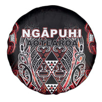 Aotearoa Ngapuhi Spare Tire Cover Maori Red Tribal Paua Shell Pattern DT05 - Polynesian Pride
