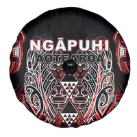 Aotearoa Ngapuhi Spare Tire Cover Maori Red Tribal Paua Shell Pattern DT05 - Polynesian Pride