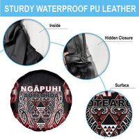 Aotearoa Ngapuhi Spare Tire Cover Maori Red Tribal Paua Shell Pattern DT05 - Polynesian Pride