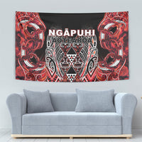 Aotearoa Ngapuhi Tapestry Maori Red Tribal Paua Shell Pattern DT05 - Polynesian Pride