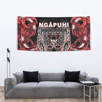Aotearoa Ngapuhi Tapestry Maori Red Tribal Paua Shell Pattern DT05 - Polynesian Pride