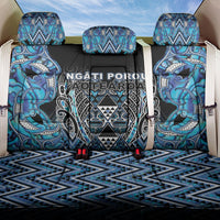 Aotearoa Ngati Porou Back Car Seat Cover Maori Light Blue Tribal Paua Shell Pattern DT05 One Size Blue - Polynesian Pride