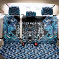 Aotearoa Ngati Porou Back Car Seat Cover Maori Light Blue Tribal Paua Shell Pattern DT05 - Polynesian Pride
