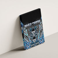 Aotearoa Ngati Porou Canvas Wall Art Maori Light Blue Tribal Paua Shell Pattern DT05 - Polynesian Pride