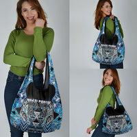 Aotearoa Ngati Porou Grocery Bag Maori Light Blue Tribal Paua Shell Pattern DT05 - Polynesian Pride
