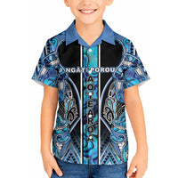 Aotearoa Ngati Porou Hawaiian Shirt Maori Light Blue Tribal Paua Shell Pattern DT05 - Polynesian Pride