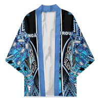Aotearoa Ngati Porou Kimono Maori Light Blue Tribal Paua Shell Pattern DT05 Unisex Blue - Polynesian Pride