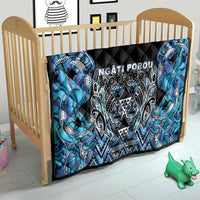Aotearoa Ngati Porou Quilt Maori Light Blue Tribal Paua Shell Pattern DT05 - Polynesian Pride