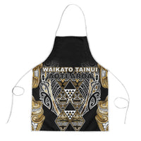 Aotearoa Waikato Tainui Apron Maori Light Gold Tribal Paua Shell Pattern DT05 Yellow - Polynesian Pride