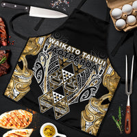 Aotearoa Waikato Tainui Apron Maori Light Gold Tribal Paua Shell Pattern DT05 Yellow - Polynesian Pride