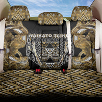Aotearoa Waikato Tainui Back Car Seat Cover Maori Light Gold Tribal Paua Shell Pattern DT05 One Size Yellow - Polynesian Pride