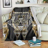 Aotearoa Waikato Tainui Blanket Maori Light Gold Tribal Paua Shell Pattern DT05 Yellow - Polynesian Pride