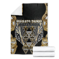 Aotearoa Waikato Tainui Blanket Maori Light Gold Tribal Paua Shell Pattern DT05 - Polynesian Pride