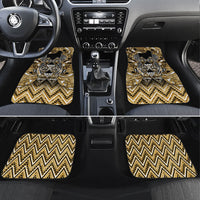 Aotearoa Waikato Tainui Car Mats Maori Light Gold Tribal Paua Shell Pattern DT05 Set 4pcs Yellow - Polynesian Pride