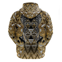 Aotearoa Waikato Tainui Hoodie Maori Light Gold Tribal Paua Shell Pattern DT05 - Polynesian Pride
