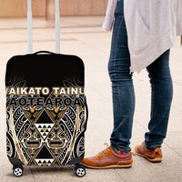 Aotearoa Waikato Tainui Luggage Cover Maori Light Gold Tribal Paua Shell Pattern DT05 Yellow - Polynesian Pride