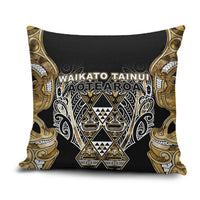 Aotearoa Waikato Tainui Pillow Cover Maori Light Gold Tribal Paua Shell Pattern DT05 Yellow - Polynesian Pride