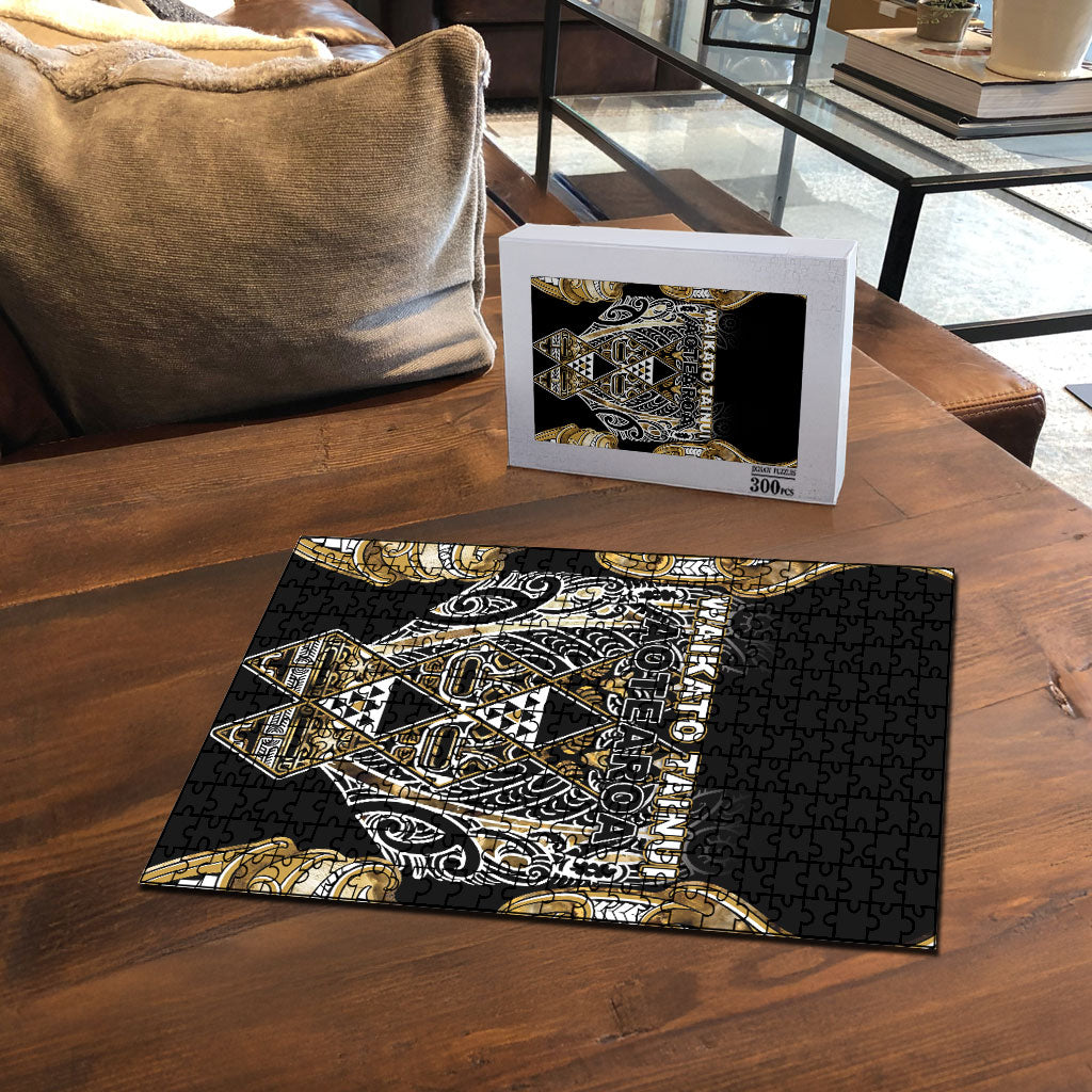 Aotearoa Waikato Tainui Puzzle Maori Light Gold Tribal Paua Shell Pattern DT05 - Polynesian Pride
