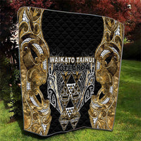 Aotearoa Waikato Tainui Quilt Maori Light Gold Tribal Paua Shell Pattern DT05 - Polynesian Pride