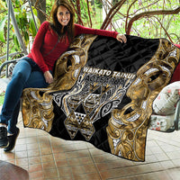 Aotearoa Waikato Tainui Quilt Maori Light Gold Tribal Paua Shell Pattern DT05 - Polynesian Pride