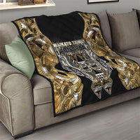 Aotearoa Waikato Tainui Quilt Maori Light Gold Tribal Paua Shell Pattern DT05 - Polynesian Pride