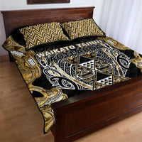 Aotearoa Waikato Tainui Quilt Bed Set Maori Light Gold Tribal Paua Shell Pattern DT05 - Polynesian Pride