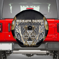 Aotearoa Waikato Tainui Spare Tire Cover Maori Light Gold Tribal Paua Shell Pattern DT05 - Polynesian Pride