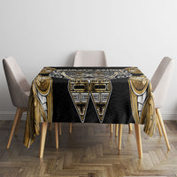Aotearoa Waikato Tainui Tablecloth Maori Light Gold Tribal Paua Shell Pattern DT05 - Polynesian Pride