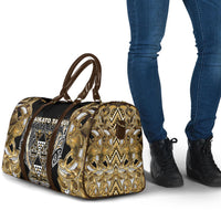 Aotearoa Waikato Tainui Travel Bag Maori Light Gold Tribal Paua Shell Pattern DT05 - Polynesian Pride