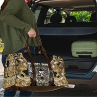 Aotearoa Waikato Tainui Travel Bag Maori Light Gold Tribal Paua Shell Pattern DT05 - Polynesian Pride