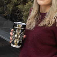 Aotearoa Waikato Tainui Tumbler Cup Maori Light Gold Tribal Paua Shell Pattern DT05 - Polynesian Pride