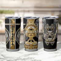 Aotearoa Waikato Tainui Tumbler Cup Maori Light Gold Tribal Paua Shell Pattern DT05 - Polynesian Pride