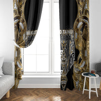 Aotearoa Waikato Tainui Window Curtain Maori Light Gold Tribal Paua Shell Pattern DT05 - Polynesian Pride