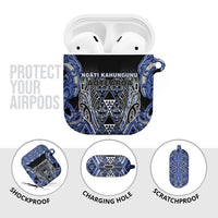 Aotearoa Ngati Kahungunu AirPods Case Maori Tribal Blue Paua Shell Pattern DT05 - Polynesian Pride