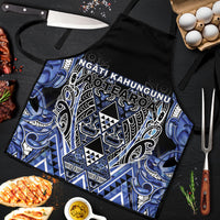 Aotearoa Ngati Kahungunu Apron Maori Tribal Blue Paua Shell Pattern DT05 Blue - Polynesian Pride