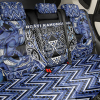 Aotearoa Ngati Kahungunu Back Car Seat Cover Maori Tribal Blue Paua Shell Pattern DT05 - Polynesian Pride