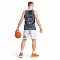 Aotearoa Ngati Kahungunu Basketball Jersey Maori Tribal Blue Paua Shell Pattern DT05 - Polynesian Pride