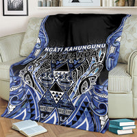 Aotearoa Ngati Kahungunu Blanket Maori Tribal Blue Paua Shell Pattern DT05 - Polynesian Pride