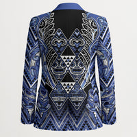 Aotearoa Ngati Kahungunu Blazer Maori Tribal Blue Paua Shell Pattern DT05 - Polynesian Pride