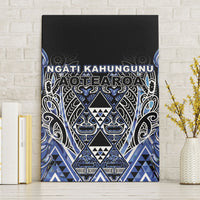 Aotearoa Ngati Kahungunu Canvas Wall Art Maori Tribal Blue Paua Shell Pattern DT05 Without Frame Blue - Polynesian Pride