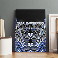 Aotearoa Ngati Kahungunu Canvas Wall Art Maori Tribal Blue Paua Shell Pattern DT05 - Polynesian Pride