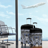 Aotearoa Ngati Kahungunu Luggage Cover Maori Tribal Blue Paua Shell Pattern DT05 - Polynesian Pride