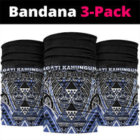 Aotearoa Ngati Kahungunu Neck Gaiter Maori Tribal Blue Paua Shell Pattern DT05 package One Size: 25*50cm Blue - Polynesian Pride