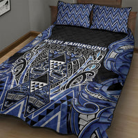 Aotearoa Ngati Kahungunu Quilt Bed Set Maori Tribal Blue Paua Shell Pattern DT05 - Polynesian Pride