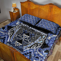Aotearoa Ngati Kahungunu Quilt Bed Set Maori Tribal Blue Paua Shell Pattern DT05 - Polynesian Pride