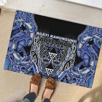 Aotearoa Ngati Kahungunu Rubber Doormat Maori Tribal Blue Paua Shell Pattern DT05 - Polynesian Pride